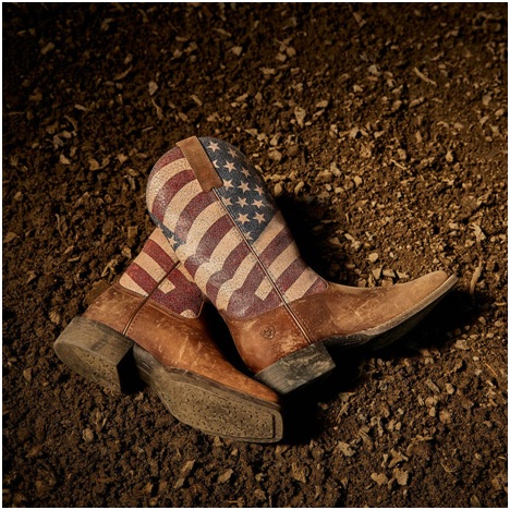 Ariat boots with outlet flag